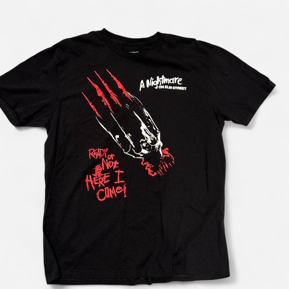 A Nightmare on Elm Street "Ready or Not Here I Come" graphic tee black
